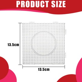 4Pcs Creative Beads Boards Sorting Game, DIY Beads Pegboard Frame Puzzle Bead Boards White Beads Fuse Beads Boards Plastic Fuse Beads Pegboards for Kids