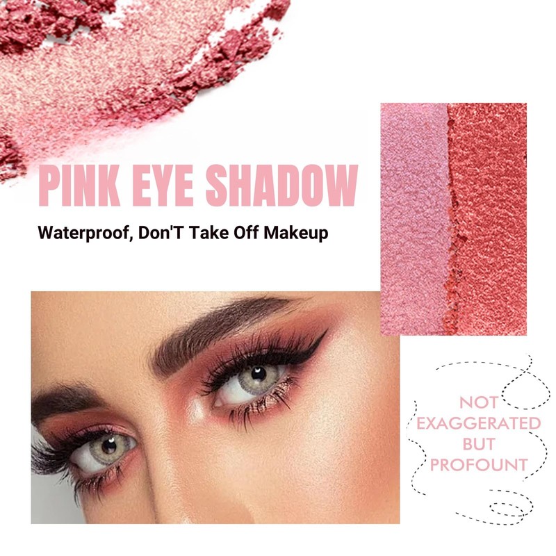 Pink Eyeshadow Palette,Make-Up Palettes,9 Colour Glitter Matte Eye Shadow Pallets,Shimmer