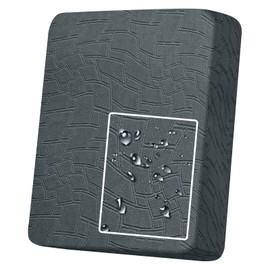 MAXIJIN Waterproof Sofa Seat Cushion Cover Jacquard Sofa Seat Cover Non-Slip Couch Seat Slipcover Protector Replacement for Individual Cushion with Elastic Bottom (Dark Grey, Large 1 Seater)