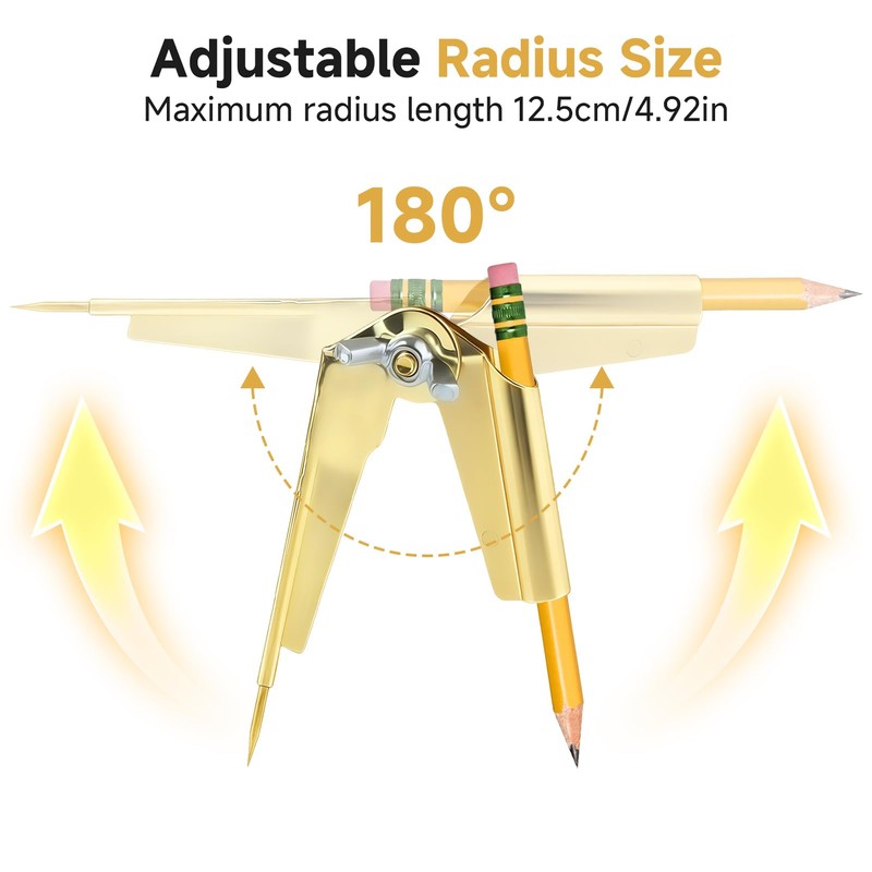 OIHCAZ 2PCS Scribe Tool, Scribing Compass Pencil Compass and Scriber