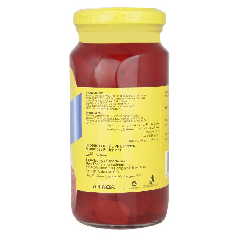 Buenas Kaong Sugar Palm Fruit in Syrup (Red) 340g