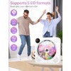 Desobry CD Player Portable, Bluetooth CD Player with Speakers DESOBRY Small CD Player for Home with Remote Control FM Radio Digital Screen Headphone Jack, Wall CD Player Support AUX in Cable&USB, White