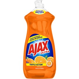 AJAX Ultra Triple Action Liquid Dish Soap - Liquid - 28 fl oz (0.9 quart) - Citrus Scent - 9 / Carton - Orange