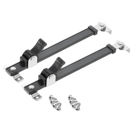 uxcell 2Pcs 13.5 Inches Window Hinges, Stainless Steel Casement Window Stays, Adjustable Friction Stay Hinges Window Brace with Screws, Black