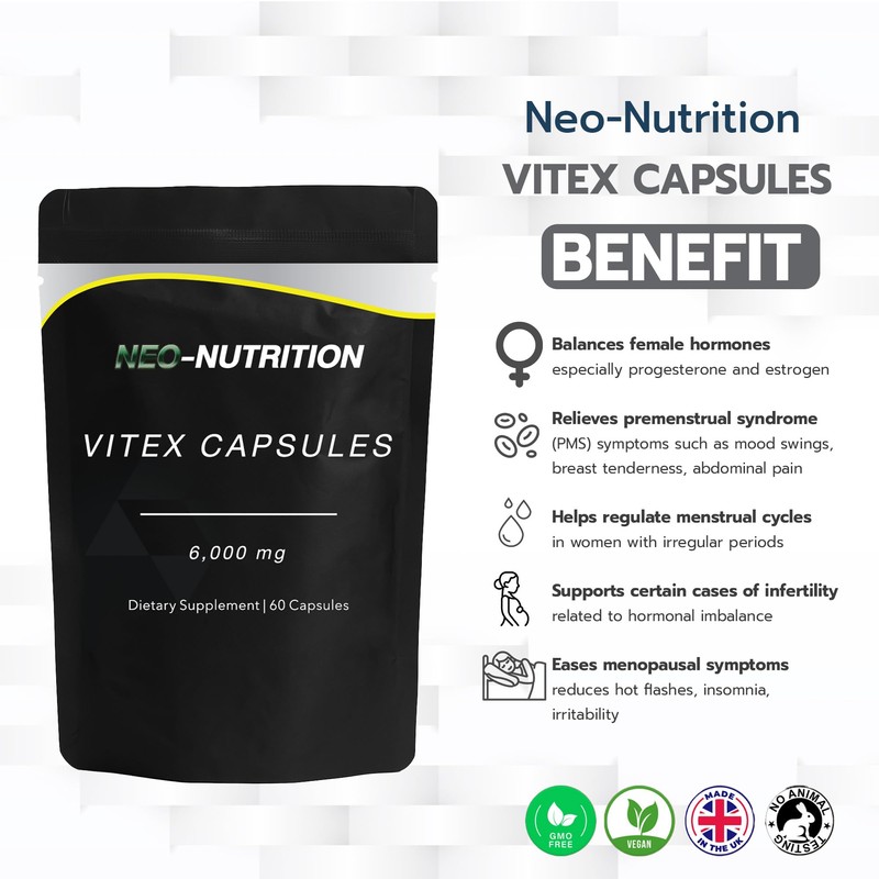 Neo Nutrition Vitex Fruit Supplement - High Potency - |
