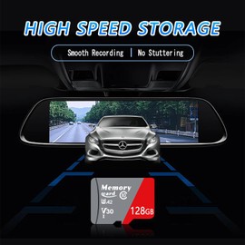 Memory Cards with Adapter 128GB，Transfer Speed Up to 100MB/s for Photos, Videos, Music, Files, Camcorder, Camera, PC (128GB)