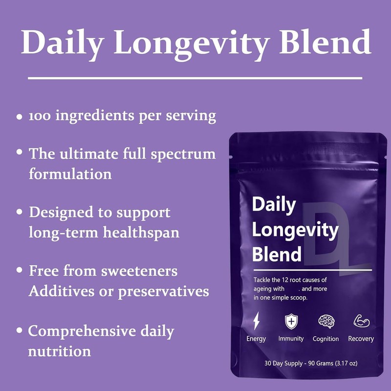 AKF Daily Longevity Blend, Energy Support - Instantized for Max