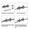 304 Stainless Steel Duplex 2-Post Cable Clamps TTZEZE Double Bolt