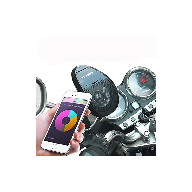 Yolispa Altavoces Bluetooth para motocicleta, un par de altavoces Bluetooth