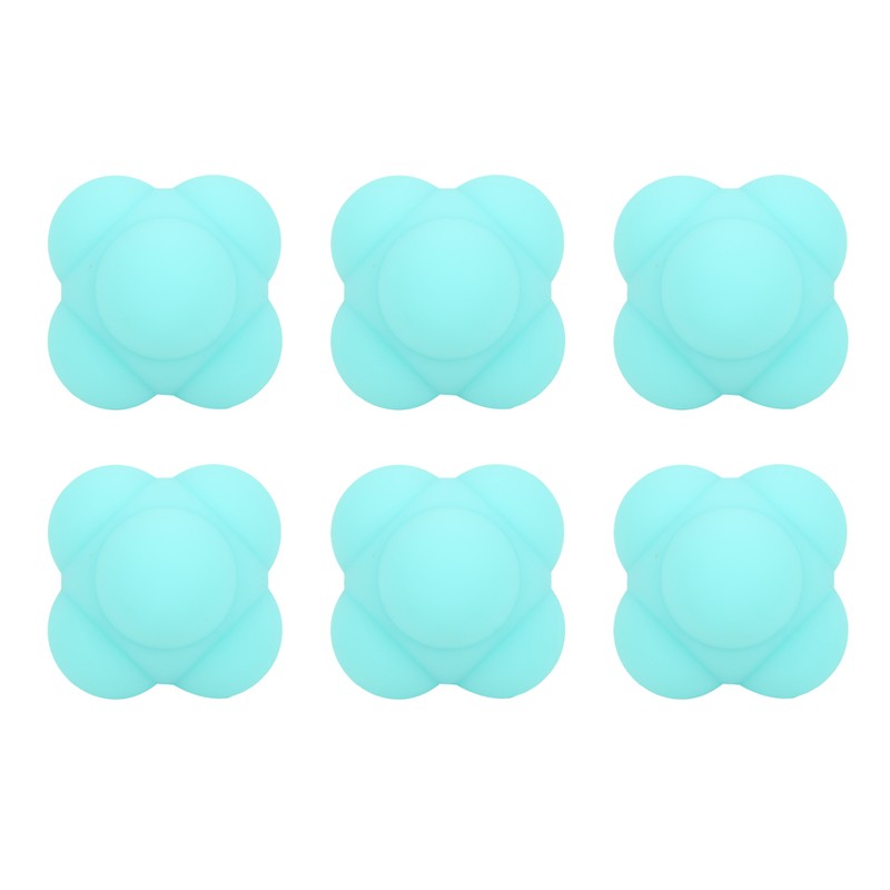 6Pcs Hex Response Silicone Ball Speed Agile Training Equipment Sensitive