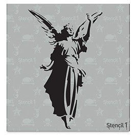 Stencil1 Angel 6 X 6 by Stencil 1