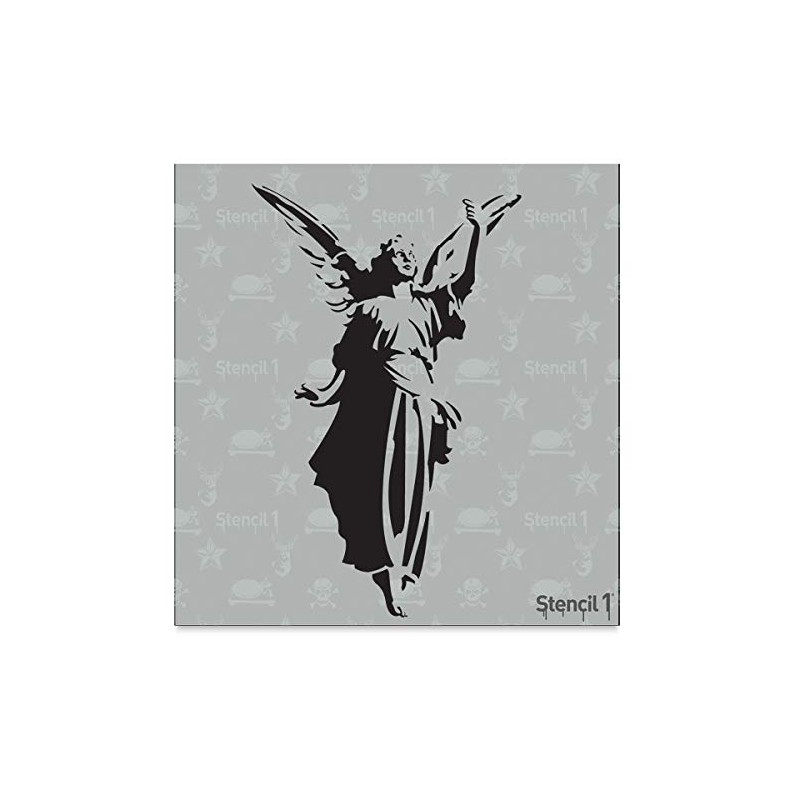 Stencil1 Angel 6 X 6 by Stencil 1
