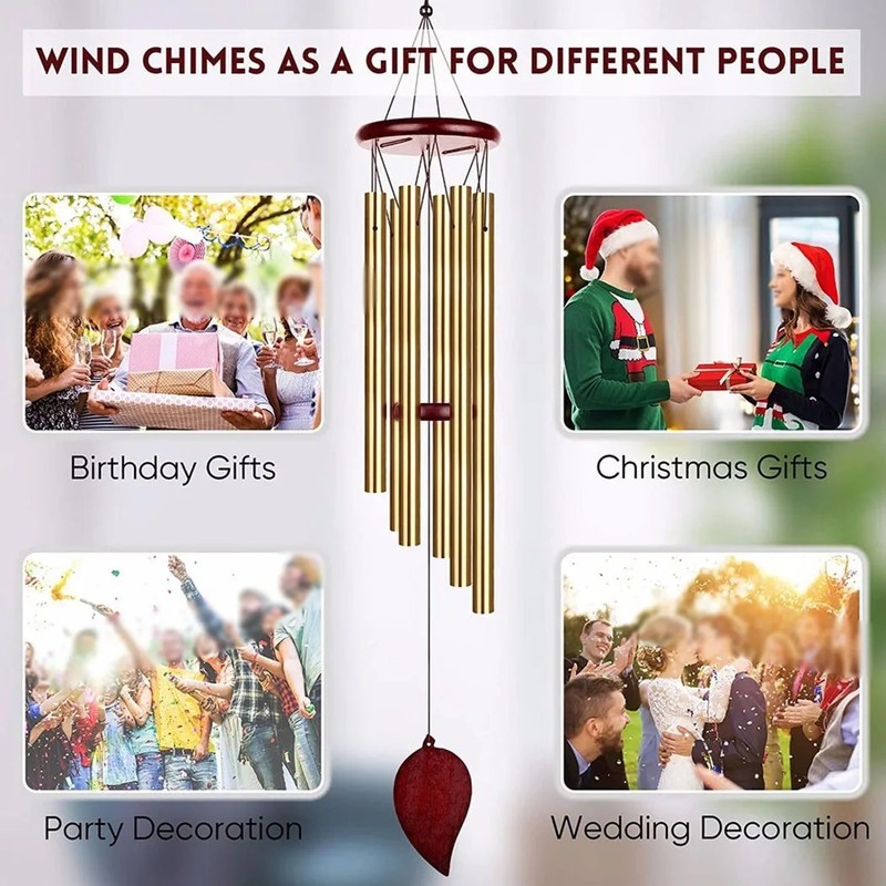 Wind Chimes Outdoor – Money Tree 6 Tubes Wind Chimes,
