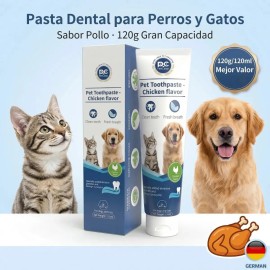 Crema Dental Pet Clean Sabor Carne Para Perros Y Gatos 120g Pollo
