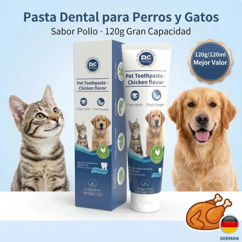 Crema Dental Pet Clean Sabor Carne Para Perros Y Gatos