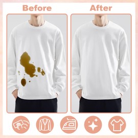 Stain Remover Wet Wipes Bulk, Individual Wrapped Stain Remover for Clothes Portable Travel Messy Eater Stain Removal Wipes Pocket Size for Clothing Fabric, Shoes, Wine, Fast Food Stain (Lemon C)