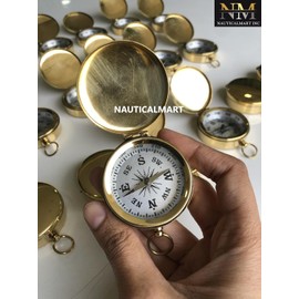 Nautical Brass Pocket Marine Compass Best Gift Set (Only One Compass)
