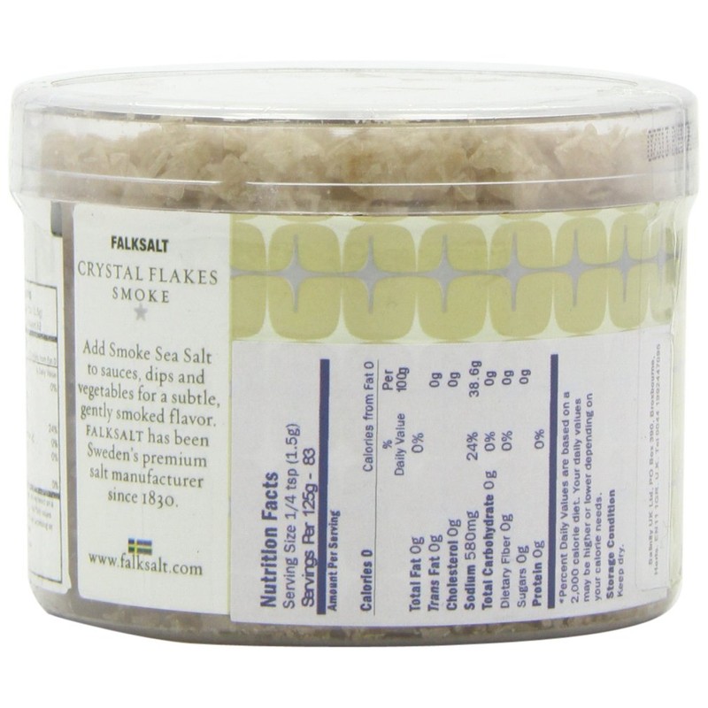 Artevita Mediterranean Crystal Flakes Salt and Smoke, 4.4 oz (125