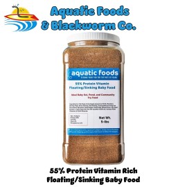Aquatic Foods Inc. 55% Protein Vitamin Rich Floating/Sinki - 5-lb Jar