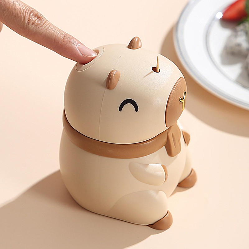 Toothpick Holder Dispenser | Toothpick Box,Organizer Cute Capybara Design Smart
