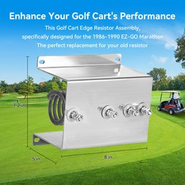 HAI FEIPN Upgrade Golf Cart IPC Power Resistor Assembly Replacement for 28197G01 IPC Compatible with 1986-1990 EZ-GO Marathon, 0.3Ω Golf Cart Edge Resistor Style Speed Controllers
