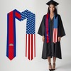 2025 Cambodia Flag and USA Flag Graduation Stole Graduation Sash