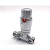 Greenedhouse ZZ-3023 Oslo Straight Chrome TRV and Lock Shield Valve