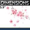 Generic Blooming Beauty Watercolor Cherry Blossom Branch Sticker, Red White