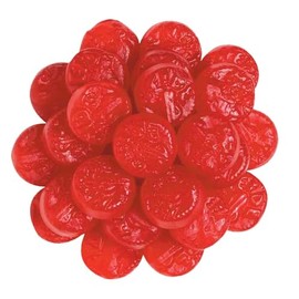 Bayside Candy JuJu Cherry Coins - Cherry Ju Jube Coins - Red Cherry JuJu Coins Candy - Jelly Gummy Candy (1LB)