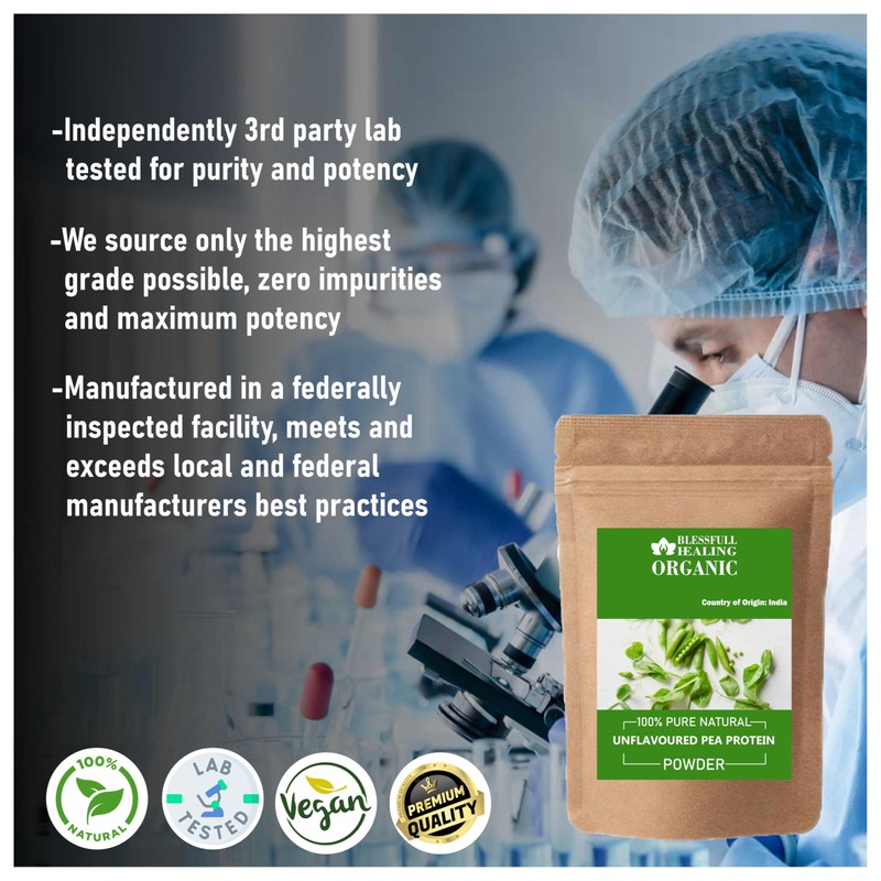 Blessfull Healing Blessfull Healing Organic Unflavoured Pea Protien Powder 100%
