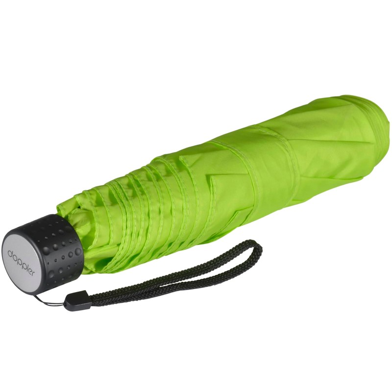 Doppler Pocket Umbrella Fibre Havana Plain, Lime punch, Pocket umbrella