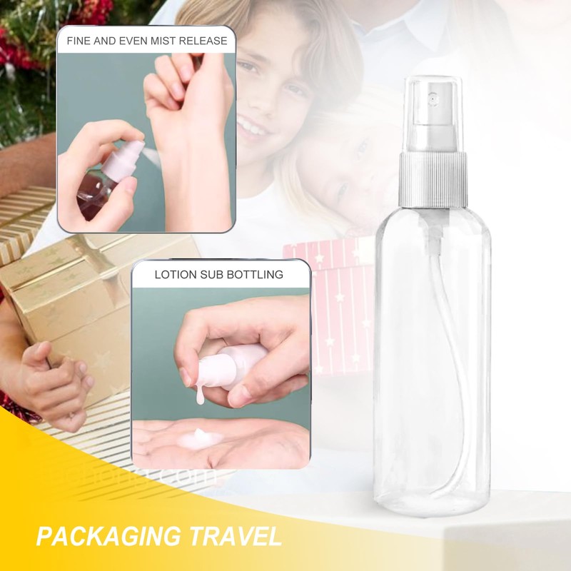 MUUZLL Spray Bottles 6 pcs, Refillable Cosmetic Spray Bottles, Small