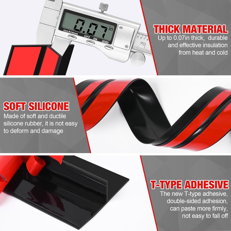 Door Draft Stopper for Side of Door Frame 1.97 in