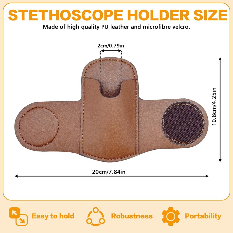 Leather Stethoscope Holder Hip Clip, Stethoscope Hip Holder for Waist