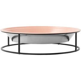 Frisco Elevated 18-Cup Pet Food Bowl - Stainless Steel Peach NIB