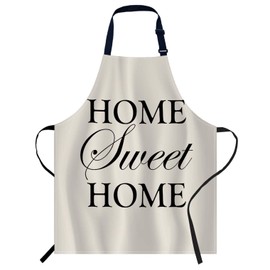 oFloral Home Sweet Home Apron Unisex Adjustable Bib Apron Cooking Kitchen Chef Women Men Aprons for Home Kitchen, Restaurant,Coffee House,Shop,Garden