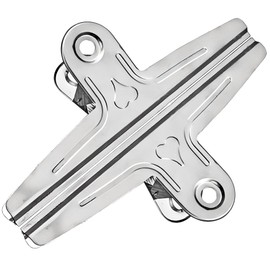 Large Bull Binder Clips Silver - 2 Pcs 11.8 Inch Steel Heavy Duty Paper Clips Giant Wide Metal Clip for Crafts Drawing Board Letter, 30CM