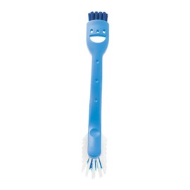 Marna W340B Naughty Shoe Brush, Blue, Fully Washable, Full Detail, Shoe Washing Brush (Double Ended Brush), Shoes Sneakers Wash