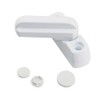 WENFVVIN 4pcs Sash Blocker Window Jammer - White Zinc Cast