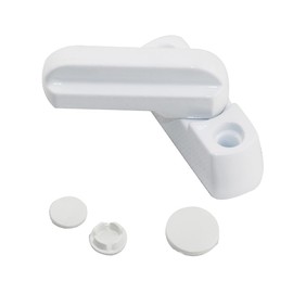 WENFVVIN 4pcs Sash Blocker Window Jammer - White Zinc Cast Alloy - Extra Security Locks for UPVC/PVC Door/Window Restrictor Lock with Fitting Screws