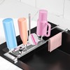 Expandable Over Sink Water Bottle Drying Rack with Dish Cloth