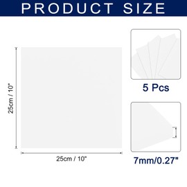 MECCANIXITY Foam Sheets Crafts 10x10 Inch 7mm EVA Craft Foam Paper Foam Sheets for Crafts Projects DIY Cosplay Modeling, White, 5 Sheets