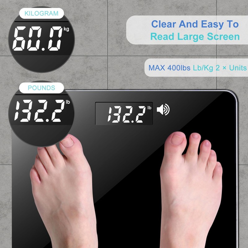 BATVOX Wide Talking Scales for Body Weight Accurate Digital Talking