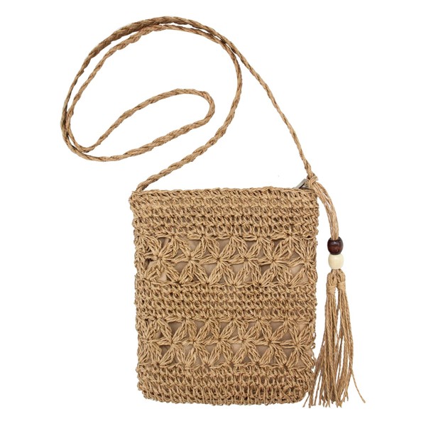 Bototack Straw Bag for Women, Small Summer Beach Crossbody Bag