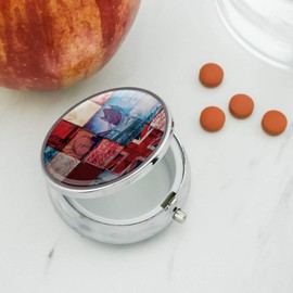 London England Britain Bridge Tile Collage Pill Case Trinket Gift Box