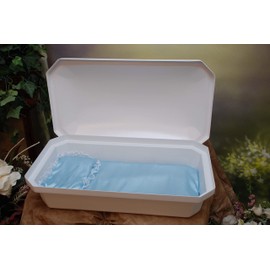 Newnak's Pet Casket-Pet Casket White/Blue (3 Sizes) Standard (Medium)