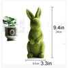 Decorative Decorations for Easter Bunny Gifts, Moss Green Flocking Sculpture,