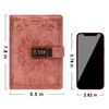 Lock Diary for Women Girls Vintage Lock Journal Refillable Personal