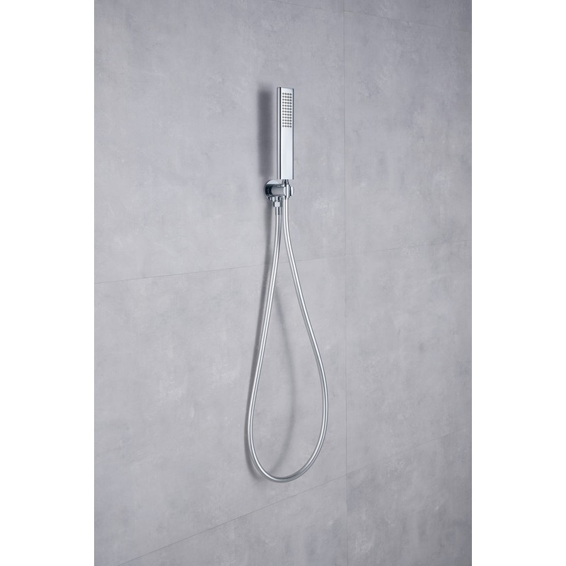 Keymark Wall Supply Elbow with Hand Shower Holder Chrome, Brass