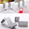 Mziart Pack of 4 Stainless Steel Reversible Over Door Cabinet